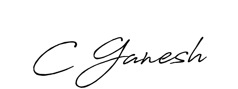 How to make C Ganesh signature? Antro_Vectra_Bolder is a professional autograph style. Create handwritten signature for C Ganesh name. C Ganesh signature style 7 images and pictures png