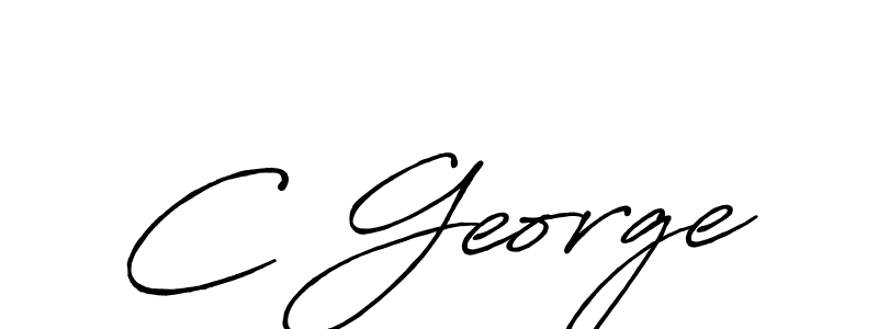 You should practise on your own different ways (Antro_Vectra_Bolder) to write your name (C George) in signature. don't let someone else do it for you. C George signature style 7 images and pictures png