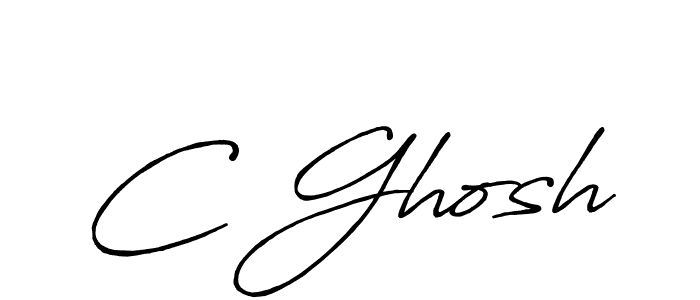 Use a signature maker to create a handwritten signature online. With this signature software, you can design (Antro_Vectra_Bolder) your own signature for name C Ghosh. C Ghosh signature style 7 images and pictures png