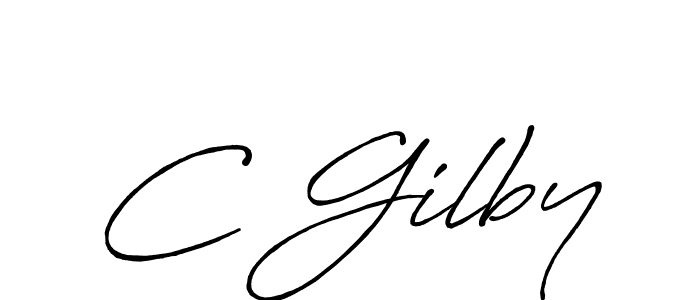 Use a signature maker to create a handwritten signature online. With this signature software, you can design (Antro_Vectra_Bolder) your own signature for name C Gilby. C Gilby signature style 7 images and pictures png