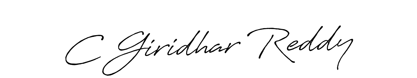 Use a signature maker to create a handwritten signature online. With this signature software, you can design (Antro_Vectra_Bolder) your own signature for name C Giridhar Reddy. C Giridhar Reddy signature style 7 images and pictures png