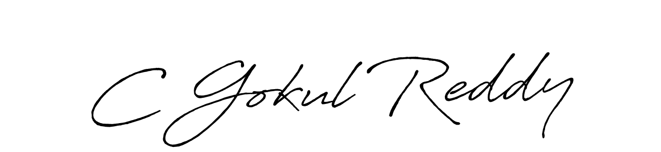 C Gokul Reddy stylish signature style. Best Handwritten Sign (Antro_Vectra_Bolder) for my name. Handwritten Signature Collection Ideas for my name C Gokul Reddy. C Gokul Reddy signature style 7 images and pictures png