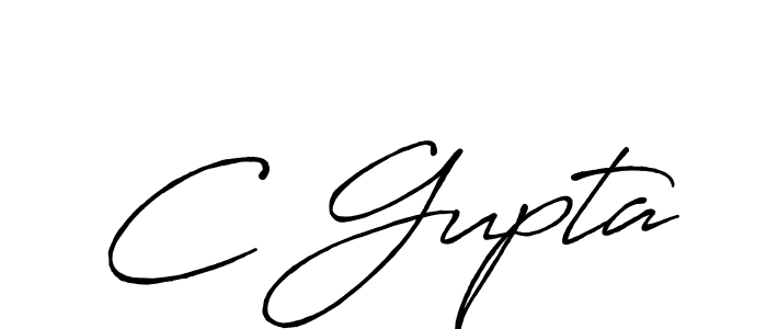 How to make C Gupta signature? Antro_Vectra_Bolder is a professional autograph style. Create handwritten signature for C Gupta name. C Gupta signature style 7 images and pictures png