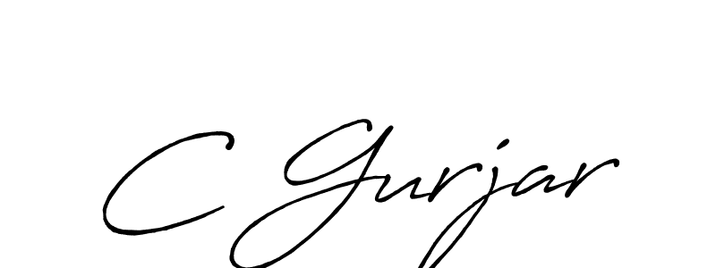 How to make C Gurjar name signature. Use Antro_Vectra_Bolder style for creating short signs online. This is the latest handwritten sign. C Gurjar signature style 7 images and pictures png