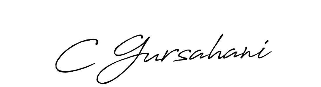 Create a beautiful signature design for name C Gursahani. With this signature (Antro_Vectra_Bolder) fonts, you can make a handwritten signature for free. C Gursahani signature style 7 images and pictures png