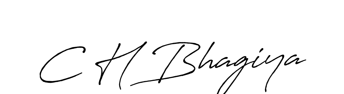 You should practise on your own different ways (Antro_Vectra_Bolder) to write your name (C H Bhagiya) in signature. don't let someone else do it for you. C H Bhagiya signature style 7 images and pictures png