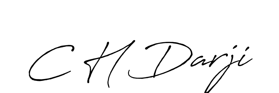 How to make C H Darji name signature. Use Antro_Vectra_Bolder style for creating short signs online. This is the latest handwritten sign. C H Darji signature style 7 images and pictures png