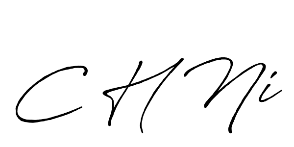 C H Ni stylish signature style. Best Handwritten Sign (Antro_Vectra_Bolder) for my name. Handwritten Signature Collection Ideas for my name C H Ni. C H Ni signature style 7 images and pictures png