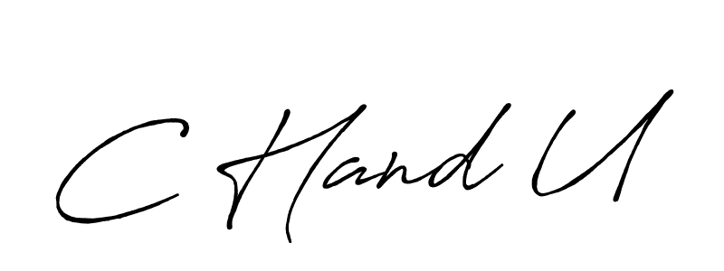 C Hand U stylish signature style. Best Handwritten Sign (Antro_Vectra_Bolder) for my name. Handwritten Signature Collection Ideas for my name C Hand U. C Hand U signature style 7 images and pictures png