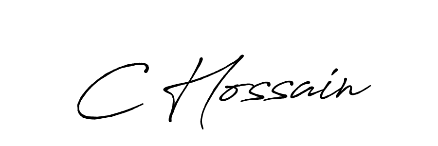 How to make C Hossain name signature. Use Antro_Vectra_Bolder style for creating short signs online. This is the latest handwritten sign. C Hossain signature style 7 images and pictures png
