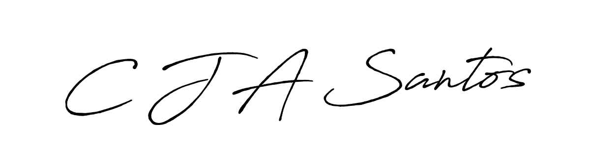 This is the best signature style for the C J A Santos name. Also you like these signature font (Antro_Vectra_Bolder). Mix name signature. C J A Santos signature style 7 images and pictures png
