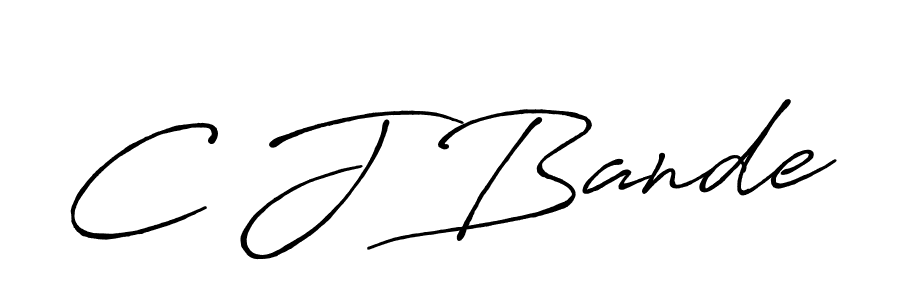 Create a beautiful signature design for name C J Bande. With this signature (Antro_Vectra_Bolder) fonts, you can make a handwritten signature for free. C J Bande signature style 7 images and pictures png