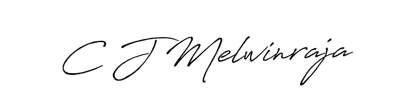 C J Melwinraja stylish signature style. Best Handwritten Sign (Antro_Vectra_Bolder) for my name. Handwritten Signature Collection Ideas for my name C J Melwinraja. C J Melwinraja signature style 7 images and pictures png