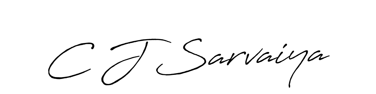 Use a signature maker to create a handwritten signature online. With this signature software, you can design (Antro_Vectra_Bolder) your own signature for name C J Sarvaiya. C J Sarvaiya signature style 7 images and pictures png