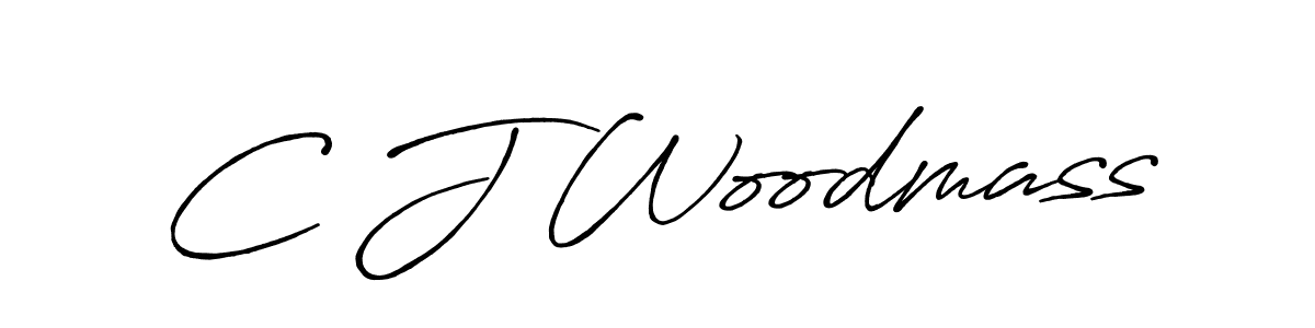 Design your own signature with our free online signature maker. With this signature software, you can create a handwritten (Antro_Vectra_Bolder) signature for name C J Woodmass. C J Woodmass signature style 7 images and pictures png