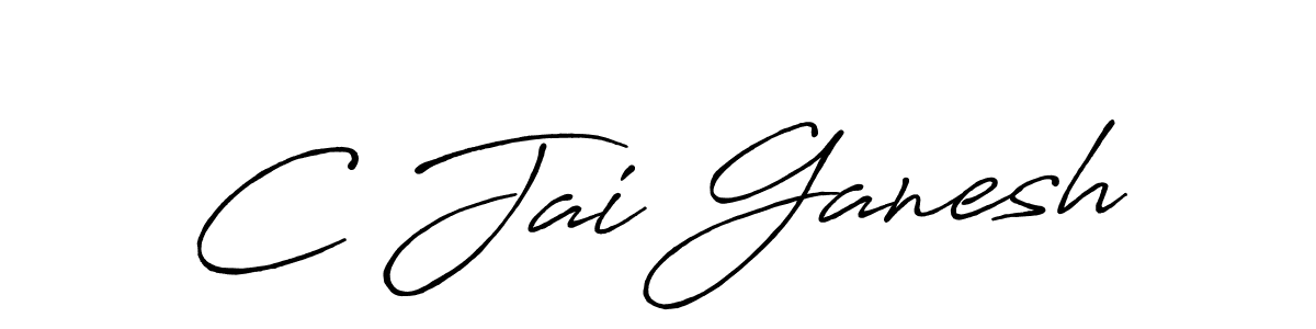 Design your own signature with our free online signature maker. With this signature software, you can create a handwritten (Antro_Vectra_Bolder) signature for name C Jai Ganesh. C Jai Ganesh signature style 7 images and pictures png