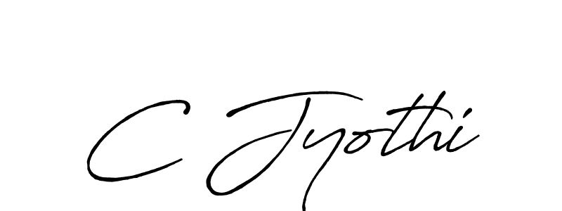 How to make C Jyothi signature? Antro_Vectra_Bolder is a professional autograph style. Create handwritten signature for C Jyothi name. C Jyothi signature style 7 images and pictures png