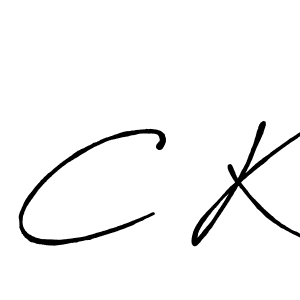 C K stylish signature style. Best Handwritten Sign (Antro_Vectra_Bolder) for my name. Handwritten Signature Collection Ideas for my name C K. C K signature style 7 images and pictures png