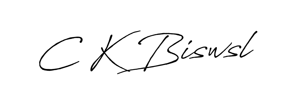 How to make C K Biswsl name signature. Use Antro_Vectra_Bolder style for creating short signs online. This is the latest handwritten sign. C K Biswsl signature style 7 images and pictures png