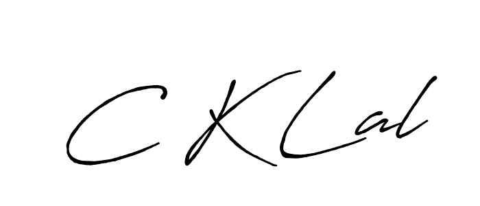 How to make C K Lal name signature. Use Antro_Vectra_Bolder style for creating short signs online. This is the latest handwritten sign. C K Lal signature style 7 images and pictures png