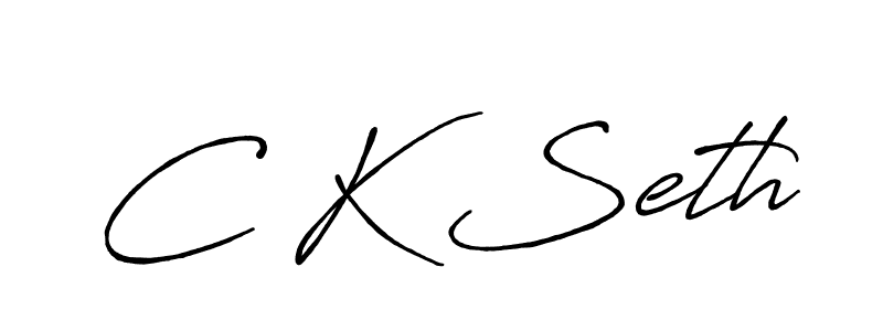 Also You can easily find your signature by using the search form. We will create C K Seth name handwritten signature images for you free of cost using Antro_Vectra_Bolder sign style. C K Seth signature style 7 images and pictures png