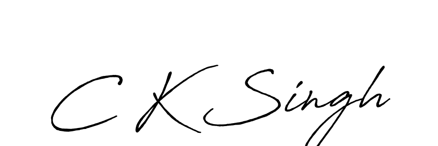 Design your own signature with our free online signature maker. With this signature software, you can create a handwritten (Antro_Vectra_Bolder) signature for name C K Singh. C K Singh signature style 7 images and pictures png