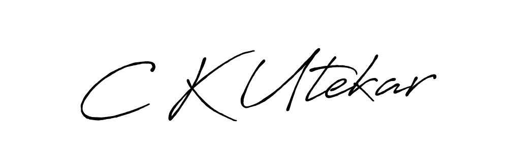 You should practise on your own different ways (Antro_Vectra_Bolder) to write your name (C K Utekar) in signature. don't let someone else do it for you. C K Utekar signature style 7 images and pictures png