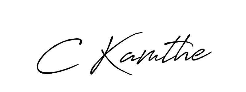 Create a beautiful signature design for name C Kamthe. With this signature (Antro_Vectra_Bolder) fonts, you can make a handwritten signature for free. C Kamthe signature style 7 images and pictures png