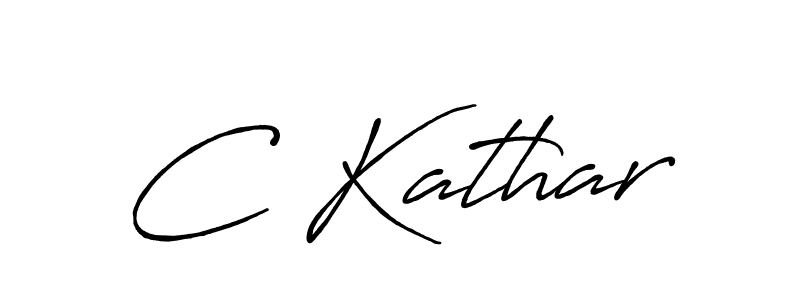 if you are searching for the best signature style for your name C Kathar. so please give up your signature search. here we have designed multiple signature styles  using Antro_Vectra_Bolder. C Kathar signature style 7 images and pictures png