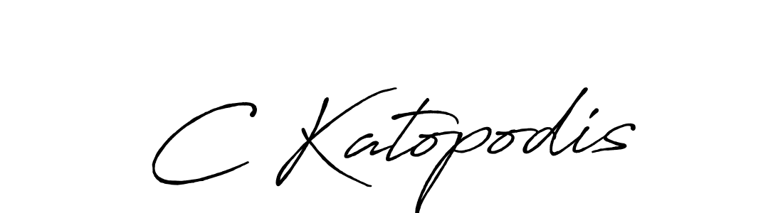 You should practise on your own different ways (Antro_Vectra_Bolder) to write your name (C Katopodis) in signature. don't let someone else do it for you. C Katopodis signature style 7 images and pictures png