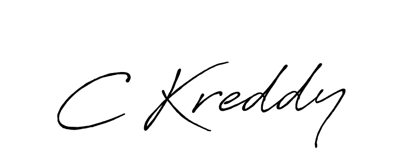 C Kreddy stylish signature style. Best Handwritten Sign (Antro_Vectra_Bolder) for my name. Handwritten Signature Collection Ideas for my name C Kreddy. C Kreddy signature style 7 images and pictures png