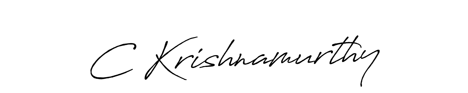 Make a beautiful signature design for name C Krishnamurthy. With this signature (Antro_Vectra_Bolder) style, you can create a handwritten signature for free. C Krishnamurthy signature style 7 images and pictures png