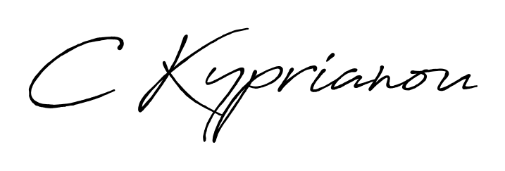 Enhance your business communications with C Kyprianou signature in Antro_Vectra_Bolder lettering. Clean, modern, and universally compatible. C Kyprianou signature style 7 images and pictures png