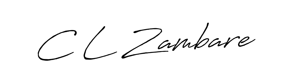 Antro_Vectra_Bolder is a professional signature style that is perfect for those who want to add a touch of class to their signature. It is also a great choice for those who want to make their signature more unique. Get C L Zambare name to fancy signature for free. C L Zambare signature style 7 images and pictures png