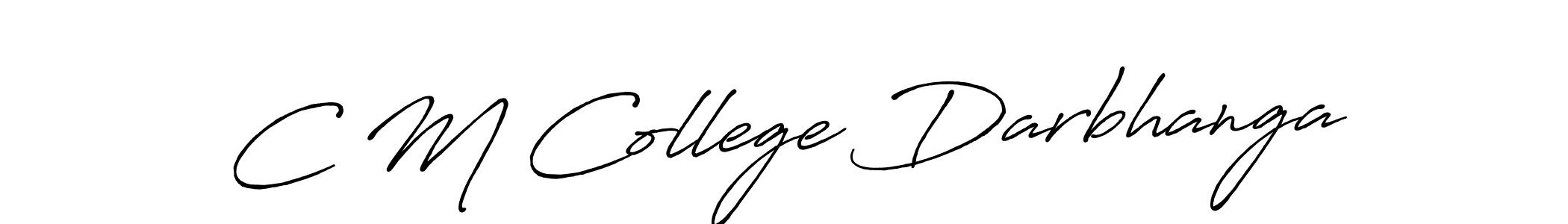 Make a beautiful signature design for name C M College Darbhanga. With this signature (Antro_Vectra_Bolder) style, you can create a handwritten signature for free. C M College Darbhanga signature style 7 images and pictures png