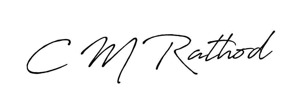 Make a beautiful signature design for name C M Rathod. With this signature (Antro_Vectra_Bolder) style, you can create a handwritten signature for free. C M Rathod signature style 7 images and pictures png