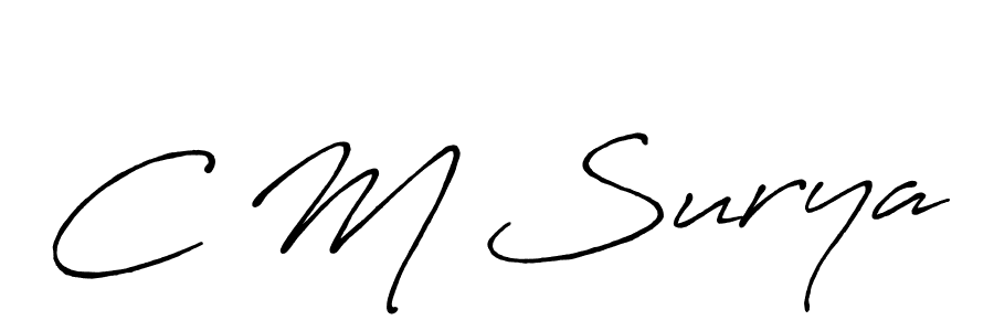 Also we have C M Surya name is the best signature style. Create professional handwritten signature collection using Antro_Vectra_Bolder autograph style. C M Surya signature style 7 images and pictures png