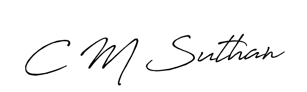It looks lik you need a new signature style for name C M Suthan. Design unique handwritten (Antro_Vectra_Bolder) signature with our free signature maker in just a few clicks. C M Suthan signature style 7 images and pictures png