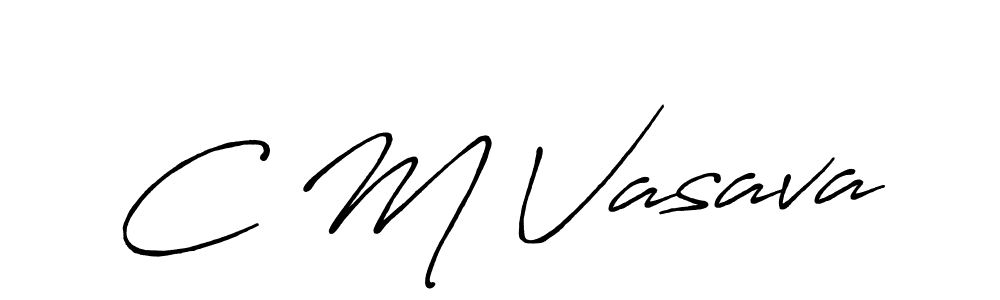 It looks lik you need a new signature style for name C M Vasava. Design unique handwritten (Antro_Vectra_Bolder) signature with our free signature maker in just a few clicks. C M Vasava signature style 7 images and pictures png