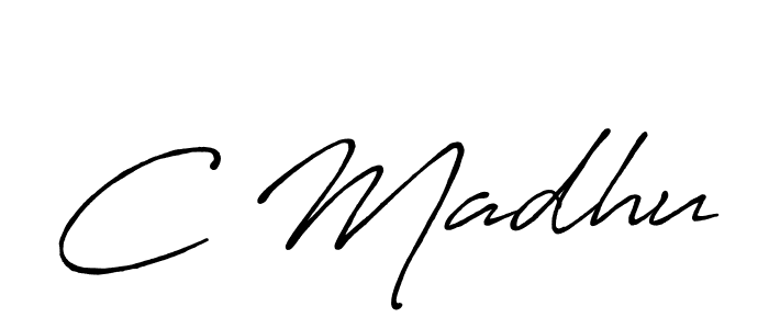 Also we have C Madhu name is the best signature style. Create professional handwritten signature collection using Antro_Vectra_Bolder autograph style. C Madhu signature style 7 images and pictures png