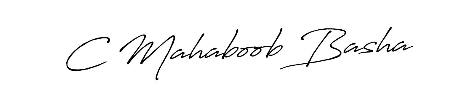 Make a short C Mahaboob Basha signature style. Manage your documents anywhere anytime using Antro_Vectra_Bolder. Create and add eSignatures, submit forms, share and send files easily. C Mahaboob Basha signature style 7 images and pictures png