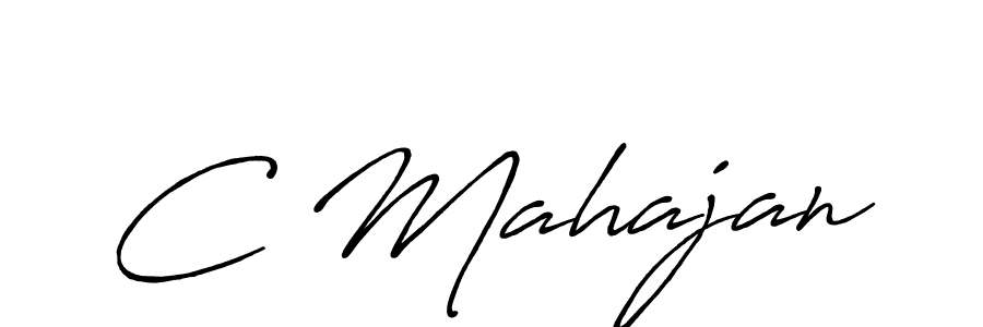 Create a beautiful signature design for name C Mahajan. With this signature (Antro_Vectra_Bolder) fonts, you can make a handwritten signature for free. C Mahajan signature style 7 images and pictures png