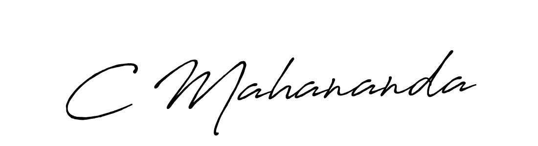 How to Draw C Mahananda signature style? Antro_Vectra_Bolder is a latest design signature styles for name C Mahananda. C Mahananda signature style 7 images and pictures png