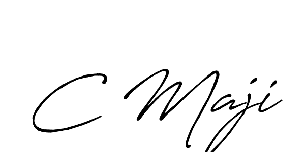 Create a beautiful signature design for name C Maji. With this signature (Antro_Vectra_Bolder) fonts, you can make a handwritten signature for free. C Maji signature style 7 images and pictures png