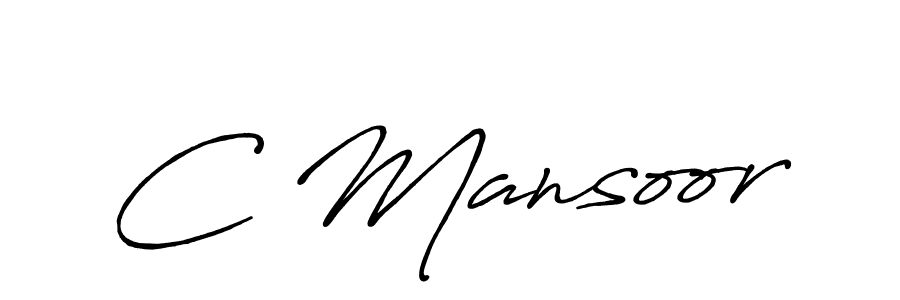 C Mansoor stylish signature style. Best Handwritten Sign (Antro_Vectra_Bolder) for my name. Handwritten Signature Collection Ideas for my name C Mansoor. C Mansoor signature style 7 images and pictures png