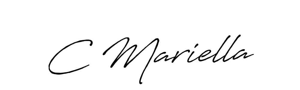 You should practise on your own different ways (Antro_Vectra_Bolder) to write your name (C Mariella) in signature. don't let someone else do it for you. C Mariella signature style 7 images and pictures png
