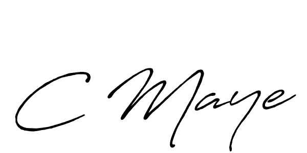 Design your own signature with our free online signature maker. With this signature software, you can create a handwritten (Antro_Vectra_Bolder) signature for name C Maye. C Maye signature style 7 images and pictures png