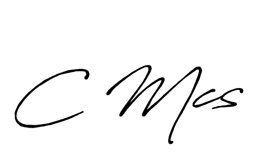 The best way (Antro_Vectra_Bolder) to make a short signature is to pick only two or three words in your name. The name C Mcs include a total of six letters. For converting this name. C Mcs signature style 7 images and pictures png