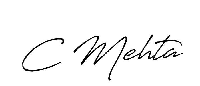 Create a beautiful signature design for name C Mehta. With this signature (Antro_Vectra_Bolder) fonts, you can make a handwritten signature for free. C Mehta signature style 7 images and pictures png