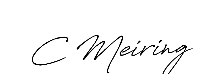 Also You can easily find your signature by using the search form. We will create C Meiring name handwritten signature images for you free of cost using Antro_Vectra_Bolder sign style. C Meiring signature style 7 images and pictures png